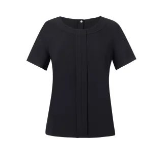 Brook Taverner - "Verona" Bluse für Damen kurzärmlig (Schwarz)