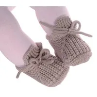 La Bortini Füßlinge Baby Strickschuhe Socken 3Mon Stricksocken unisex weich, für Neugeborene, in blau rosa creme grau braun nach Wahl
