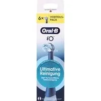 Oral-B iO Ultimative Reinigung 6er, Aufsteckbürste schwarz, Überlegene Plaque-Entfernung