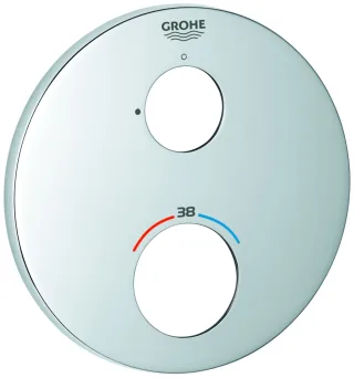 GROHE Rosette 49073 rund für Thermostat-Fertigmontagesets chrom, 49073000 49073000