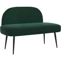 vidaXL Sitzbank Gepolsterte Bank mit Rückenlehne Dunkelgrün 110 x 60 x 76 cm (1-St)