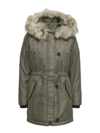 ONLY - ONLIRIS FUR WINTER PARKA OTW CC Stone Gray - Gr. - M