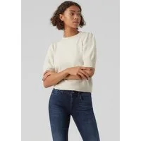 Vero Moda Rundhalspullover VMDOFFY 2/4 O-NECK PULLOVER GA NOOS Materialmix, regular fit