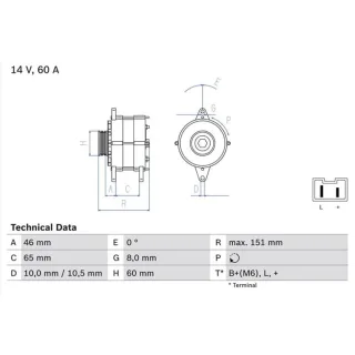 Bosch Lichtmaschine Renault Clio Rapid 1,9