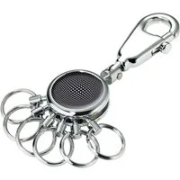 TROIKA Schlüsselanhänger PATENT Dekor mit Karabiner & 6 abnehmbaren Ringen, verschiedene Motive, Fingernagel-sicheres, patentiertes System aus Metall