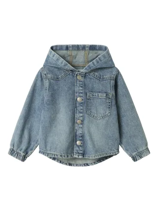 NAME IT - NMMBO OS DNM LS SHIRT HOOD 8940-BE vintage medium blue denim - Gr. - 116