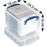 REALLYUSEFULBOX Aufbewahrungsbox, 3 Liter, verschließbar und stapelbar