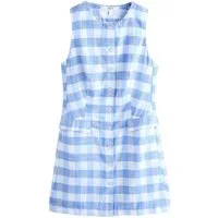 Next Minikleid Durchgeknöpftes Minikleid mit ärmelloser Weste (1-tlg)
