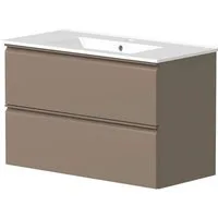 welltime Waschtisch Cosmos in verschiedenen Ausführungen inkl. Waschbecken, Badmöbel, Waschplatz mit 2 Schubladen, Soft-Close-Funktion, FSC®