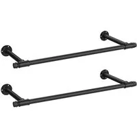 SONGMICS Kleiderstange für die Wand, Kleiderständer zur Wandmontage (2 St), 60 kg Belastbarkeit, 1 er/2er Set