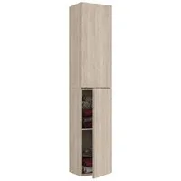 VCM Hochschrank Badschrank Lendas H. 150 x B. 33 x T. 22 cm Holz Badezimmerschrank, Badmöbel, Wandregal, Badezimmer
