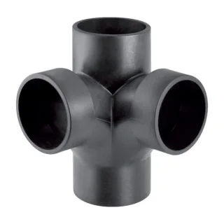 Geberit Silent db20 Bogeneckabzweig 308083141 DN 90/90, 88,5Grad, mit Innenradius