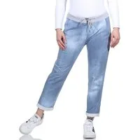 CLEO STYLE Jogginghose Damen Jogginghose 2581 36-40 Hellblau / Uni