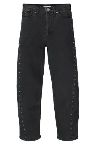 Garcia - Barrel Fit Jeans mit Nieten schwarz - Gr. - 26
