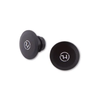 1 Paar Highsider Aluminium Abdeckkappen M10 für originale Spiegelaufnahme (schwarz matt)