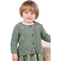 BONDI Trachtenkleid Strickjacke Baby/Kleinkind - HERZILEIN - salbei
