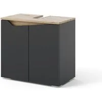 Vicco Waschbeckenunterschrank Marelle, Anthrazit/Artisan-Eiche, 60 x 57.5 cm mit 2 Türen (1-St)