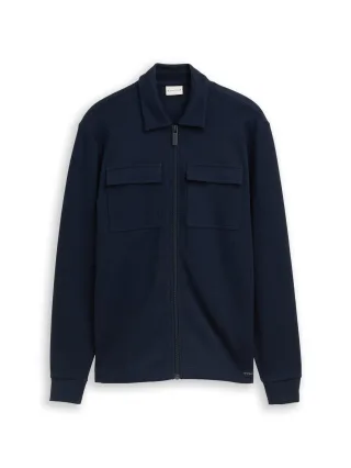 Tom Tailor - Sweatjacke mit Polokragen sky captain blue - Gr. - L