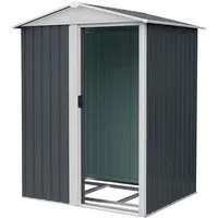 HOME DELUXE Gerätehaus Geräteschuppen BOHIO - S, BxT: 151x131 cm, 1,8 m³ Gartenhaus, verzinktes Stahlblech 2 Belüftungsöffnungen