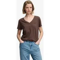 Superdry T-Shirt STUDIOS SLUB EMB VEE TEE Baumwollmischung, relaxed fit