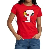 Spreadshirt T-Shirt Peanuts Snoopy Und Woodstock Frauen T-Shirt (1-tlg)