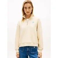 Tommy Hilfiger Sweatshirt TH SCRIPT REG HALF-ZIP mit Logo-Stickerei, Stehkragen, Regular Fit