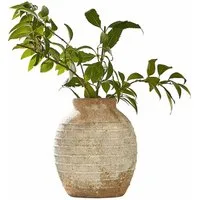 Mirabeau Tischvase Vase Sibinna braun/weiß