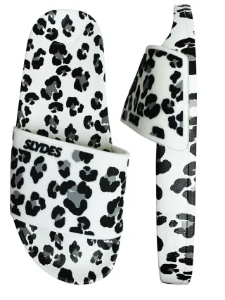 Slydes Blur Womens White/Black Sliders Blur