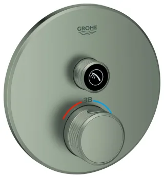 GROHE Thermostat Grohtherm SmartControl 29118 rund 1 ASV satin steel, 29118MS0 29118MS0