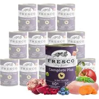 Fresco Dog NassBarf Premium Hundefutter Nass 12 x 400g, Huhn, Nassfutter für: Hunde, Getreidefrei, zuckerfrei & hoher Fleischanteil