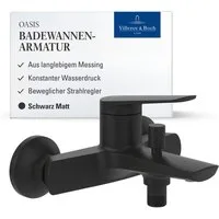 Villeroy & Boch Wannenarmatur Oasis Aufputz Wasserhahn Badewanne mit Rückflussschutz und Umstellfunktion