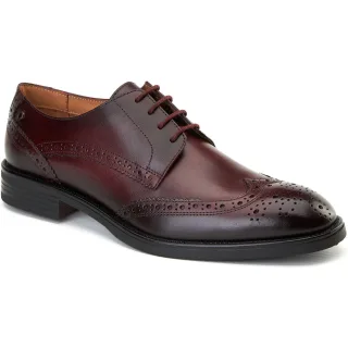 Base London Herren Bordeau Leder Schnürschuhe