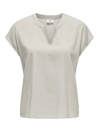 JDY - JDYCAYA LION LINEN S/S TOP WVN DIA moonbeam - Gr. - L