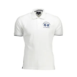 La Martina Herren Polo-Shirt aus weißer Baumwolle