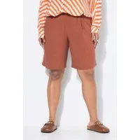Studio Untold Shorts Leinenmix-Bermuda Wide Legs Elastikbund