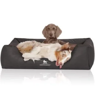 Knuffelwuff Hundebett Scottsdale aus Kunstleder schwarz XL