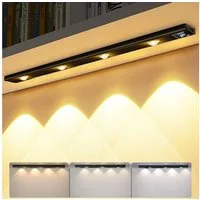Lapalife LED Unterbauleuchte Dimmbar Schrankbeleuchtung mit Bewegungsmelder, 3 Farbtemperaturen, Magnetisch, Wiederaufladbar für Küche Schlafzimmer Kleiderschrank