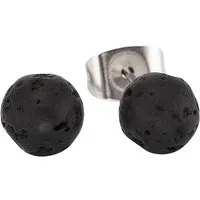 Bruno Banani Paar Ohrstecker Schmuck Geschenk Edelstahlorstecker mit Lavakugel, mit Lavastein