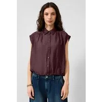 QS Blusentop Bluse Leicht transparente Viskosemixbluse