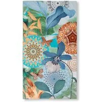 hip Strandtuch Zephir, Frotteevelours (Packung, 1-St), 100% Baumwolle, Velours, 100x180, Weich, Strand, Mandala, Blumen, Grün