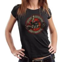 GASOLINE BANDIT® T-Shirt Damen Lady Biker-Shirt: Good Vibrations