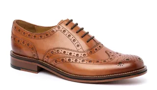 Chapman & Moore Oxford Brogue Leder Herrenschuhe in Tan Burnish