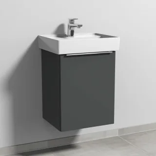 Sanipa 3way Waschtischunterbau zu Villeroy & Boch Collaro Waschtisch mit 1 Tür, Anthrazit-Matt UM83122