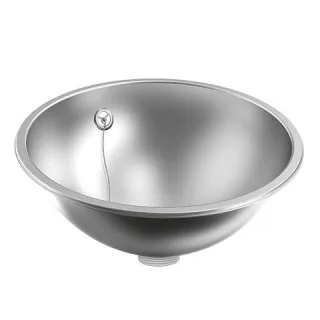 KWC Aquarotter Rundbecken, RONDO, Edelstahl, sdm, 387x155 mm, Überlauf, Ab-u.Überlaufgarn., 36000097 3600009749