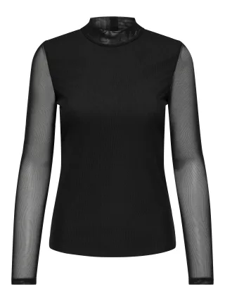 ONLY - ONLERICA MESH L/S TOP JRS NOOS Black - Gr. - M