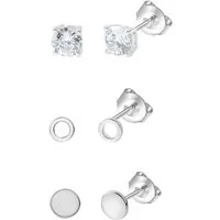 Firetti Ohrstecker-Set Multipack Schmuck Geschenk Silber 925 Ohrschmuck Ohrringe (Set, 6-tlg), mit Zirkonia (synth)