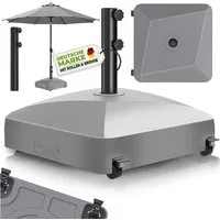 tillvex Sonnenschirm tillvex® Sonnenschirmständer GRAVIA mit Rollen & Bremsen, Schirmständ, & Marktschirm Ø 1,8-3,7m, Ampelschirmständer wetterfest, Schirmständer befüllbar 37 Liter / 56 kg Schirmgewicht Sonnenschirm, Sonnenschirmständer GRAVIA mit R