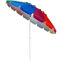 KOMFOTTEU Sonnenschirm Strandschirm Marktschirm Gartenschirm, mit Schutzhülle, UV50+, 243 cm