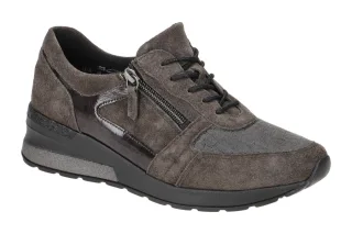 Waldl?ufer 939H01 606 052 H-CLARA Damen Schn?r-Halbschuhe Grau-carbon - Beque...