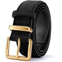 Zaewry Taillengürtel Damen-Wildlederimitat -Gürtel, modischer Vintage-Taillengürtel mit eckiger goldfarbener Schnalle, ideal zu Jeans oder Kleidern